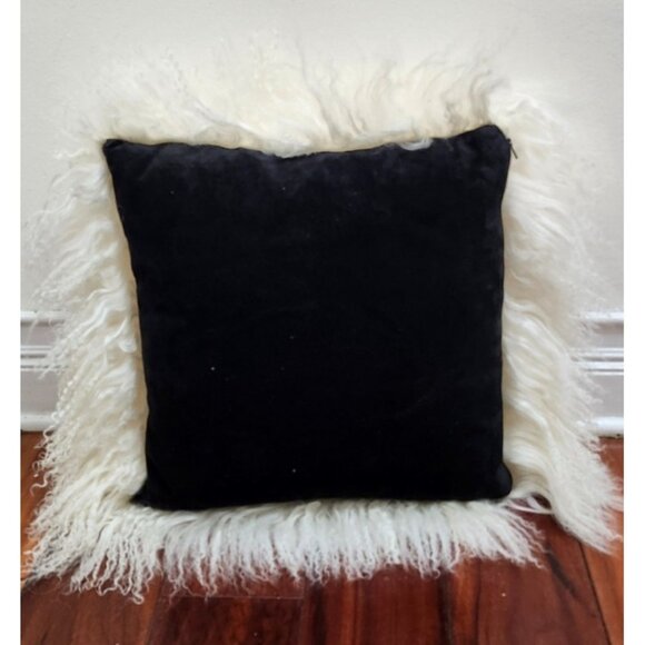Mongolian Lamb Fur Pillow Cover Genuine Sheepskin FluffyFluffy White CushionCase - Picture 3 of 10
